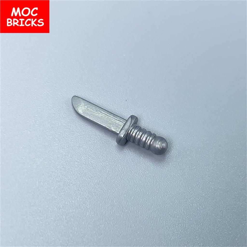 20pcs/lot MOC Bricks Weapon Gold Knife Cutter Sword 44658a Assembles Particles Building Blocks Accessories Plastic Dolls