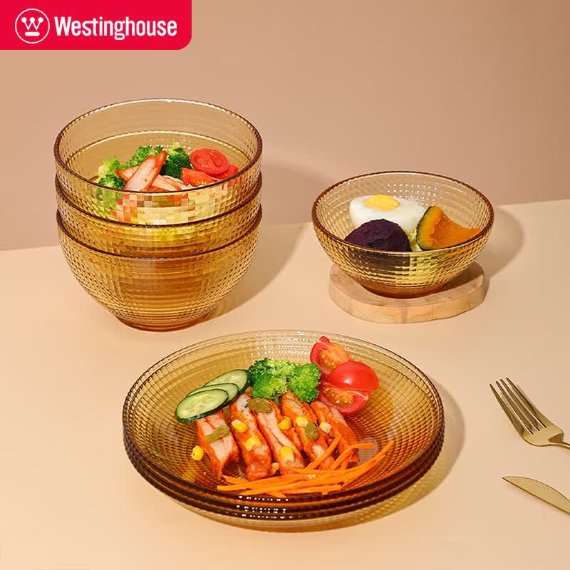 Westinghouse Nordic Polka Dot 6-Piece Heat-Resistant Glass Dinnerware Set
