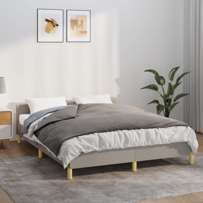 VidaXL Couverture lestée avec housse Gris 138x200 cm 10 kg Tissu 350827