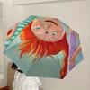 1pc Pippi Longstocking Automatic Folding Umbrella, Portable Collapsible Design, Casual Outdoor Accessory L1127010