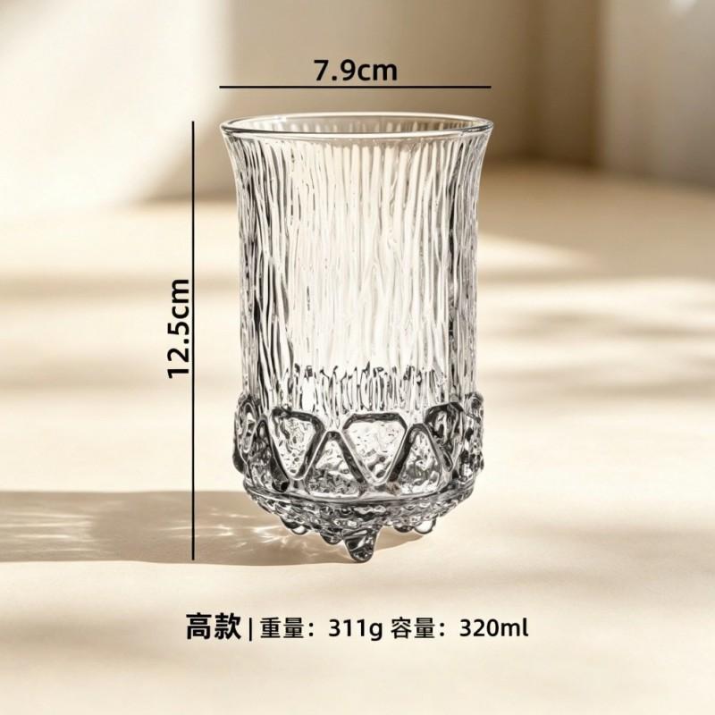 Glass Drinking Cup Juice Smoothie Iced Tea Cocktail Milkshake Beverage - 260ml To 500ml Clear Transparent Tumbler With Handle
