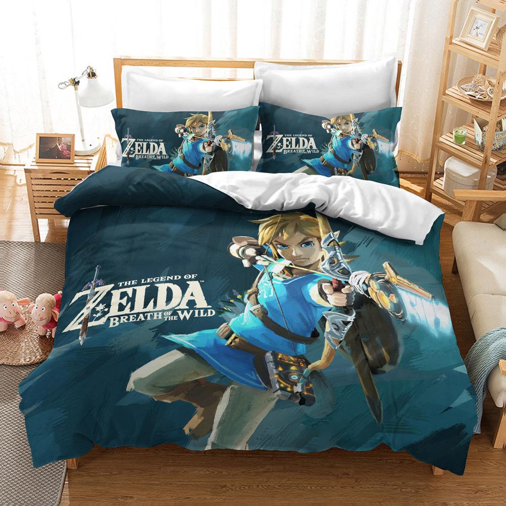 3D Digital Printing Three-Piece Quilt Cover Bedding The Legend Of Zelda