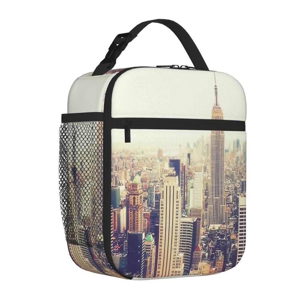 Bestselling New York City Foldable Design Compact Lunch Bag Downtown Work Lunch Bag