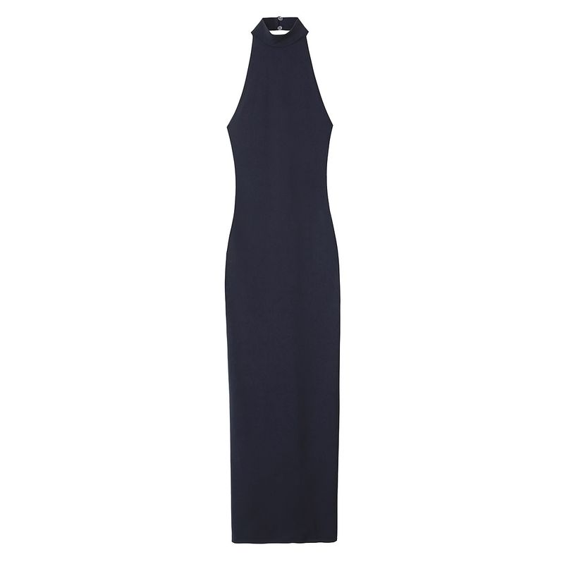 Kaslead New Arrival Women's Clothing Fashion Style Fashion Silm Ruched Decoration Halterneck Dress 5039325