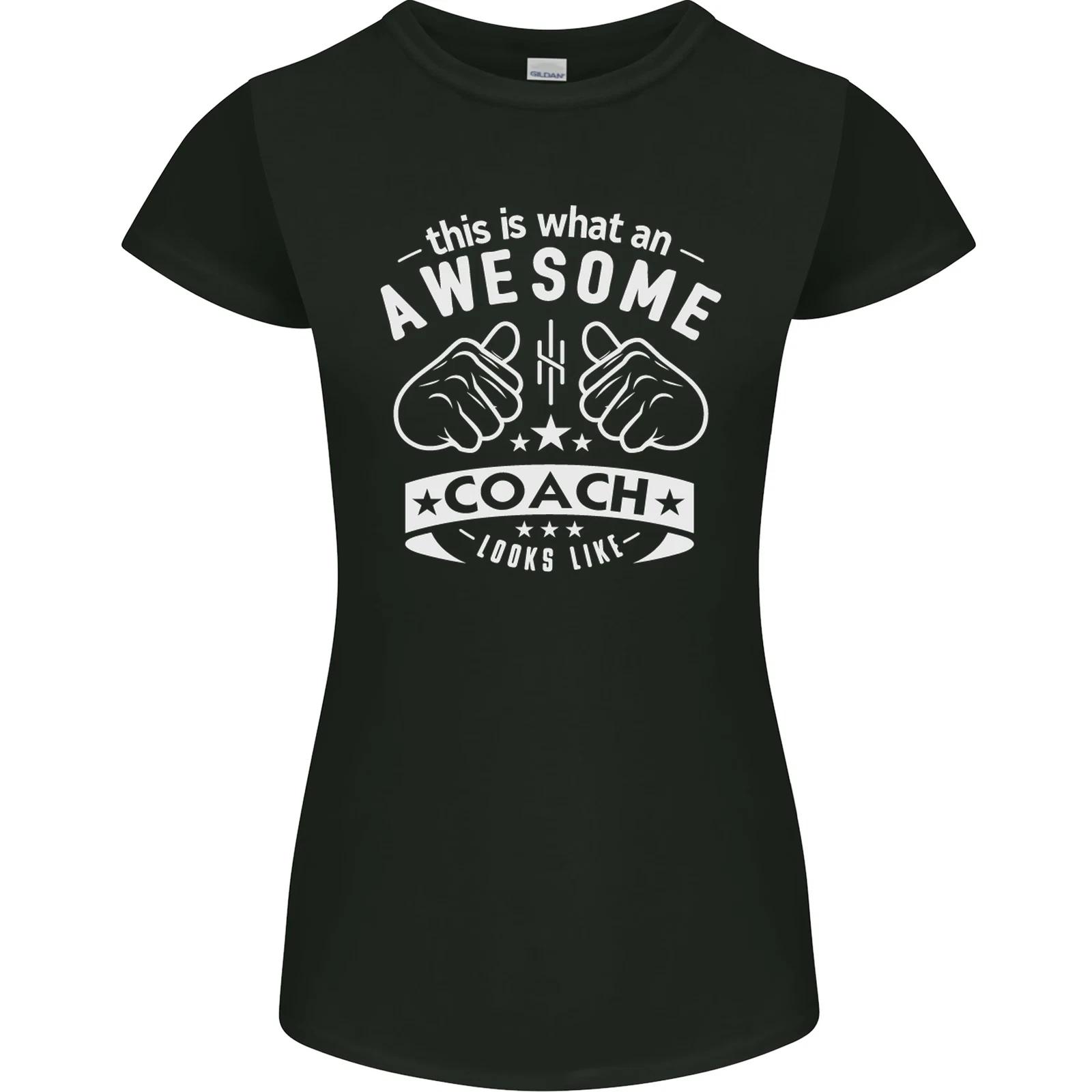 An Awesome Coach Looks Like Golf Tennis Womens Petite Cut T-Shirt S