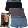Emporio Armani Men' Boxer Briefs 3 Pack Gray, Black, Blue 111357-4F715-34731