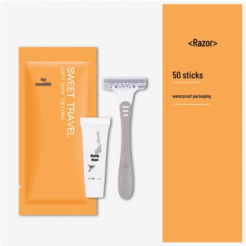 St. Billair Disposable Hotel Toothbrush & Razor Kit (50 Sets)