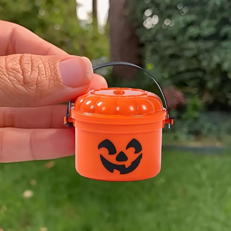 

Mini Pumpkin Bucket Ideal for Home Decor, Party Favors, And Creating a Festive Vibe for Halloween оранжевый