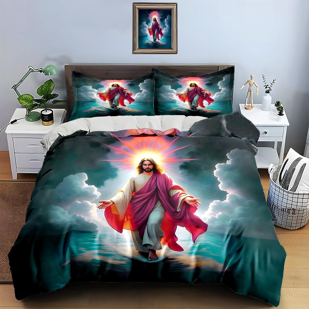 Radiant divine figure Bedding Duvet cover sets Duvet covers Pillowcases gifts (1 * Duvet Cover 2 * Pillowcases, without duvet insert)