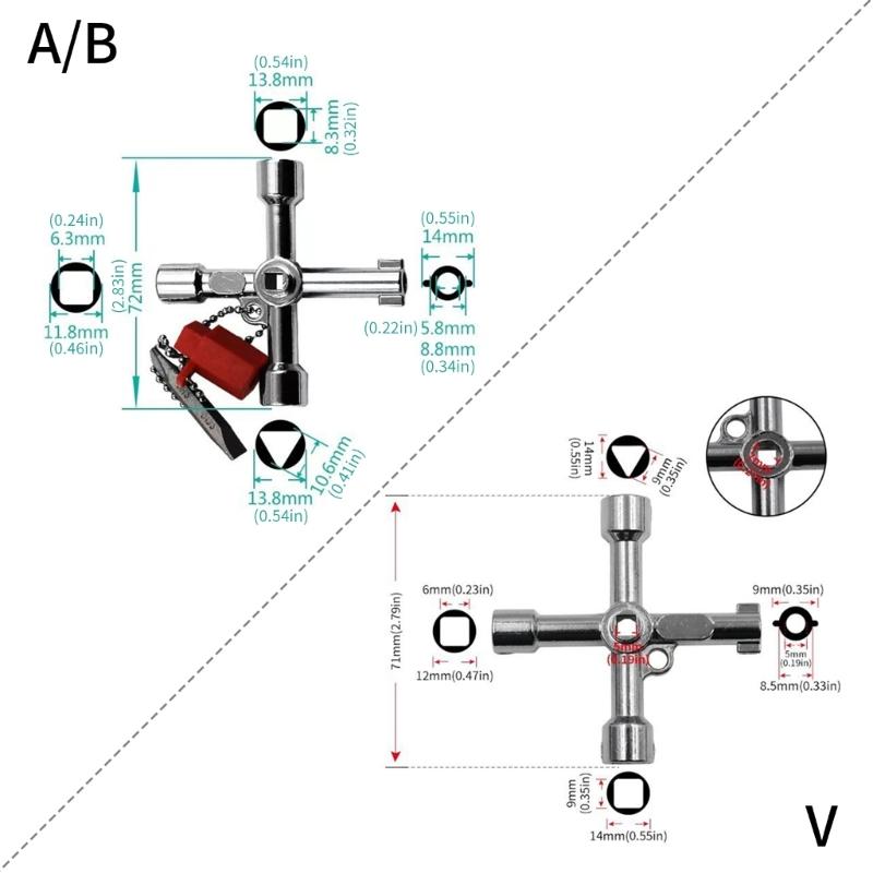 Practical Crosses Shaped Multiple Task Wrench Optimized For Mechanical Repairs Appliance Fixing And Emergency Toolboxes