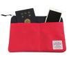 Made In Japan, Water-Repellent Travel Bag-in-Bag, A5 Size, Urethane Cushioned Flat Pouch, 18x25cm, Red