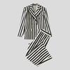 INCERUN Two Pieces Men Lapel Striped Long Sleeve Thin Blazer Long Flare Pants Sets