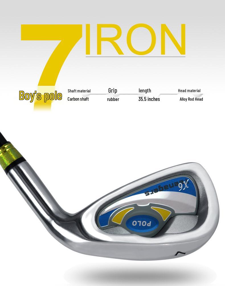 Polo Kids' 7-Iron Golf Club for Beginners, Boys and Girls Ages 9-12