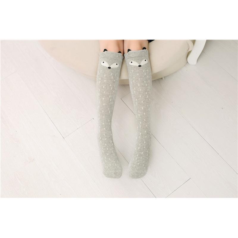 Children's Cartoon Cotton Mid-Calf Socks - Toddler & Baby Girl Long Socks