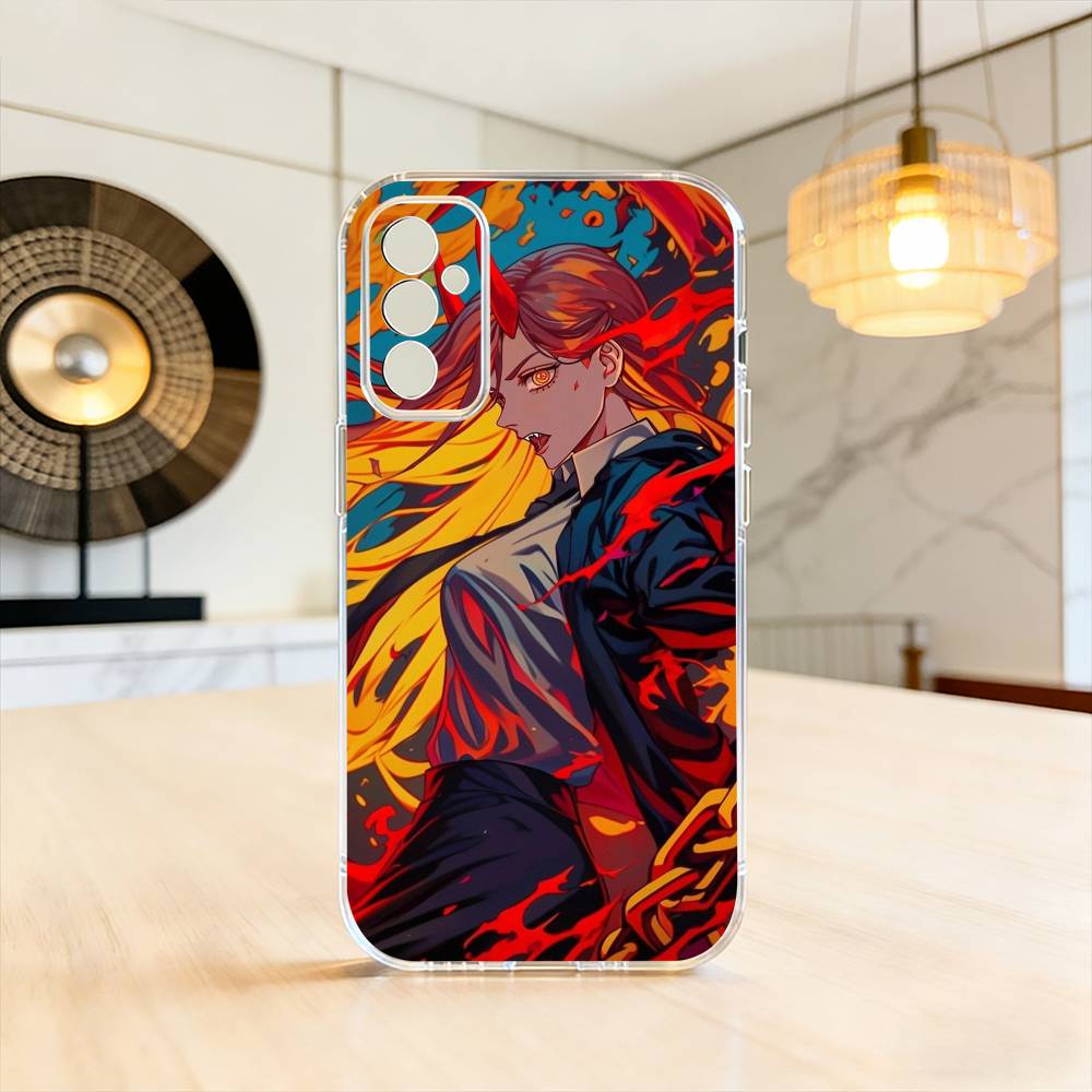 

Chainsaw-w Man P-Power Phone Case Transparent Silicone Soft For SamsungA10,12,20,21S,30,31,40,50,51,52,70,71 Samsung a714g
