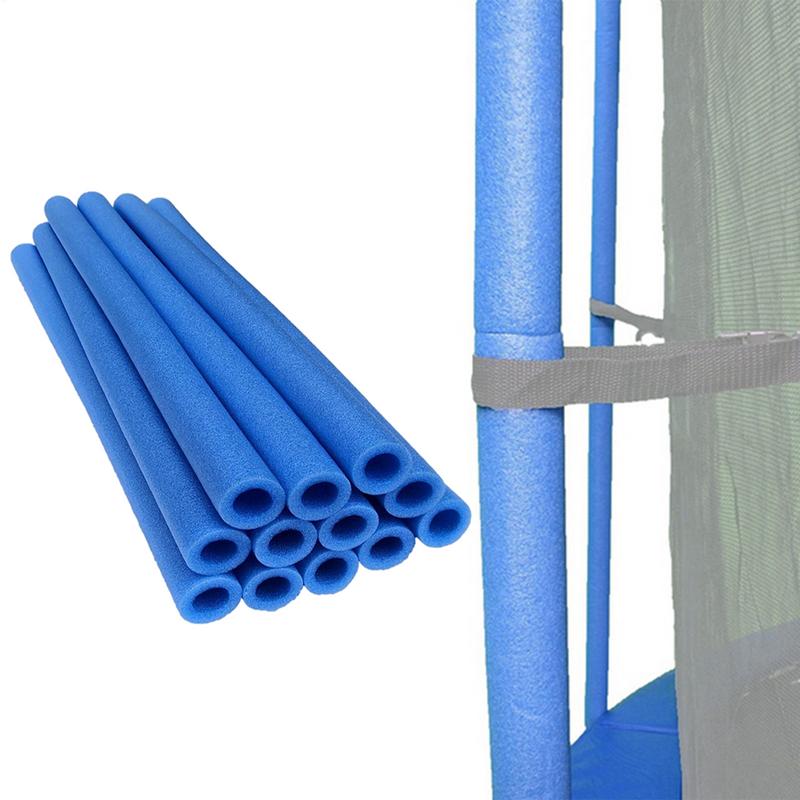 12PCS 40CM Trampoline Poles Cover Padding Foam Tubing Foamed Pipe Sponge Casing Protective Trampoline Pole Foam Sleeves Blue