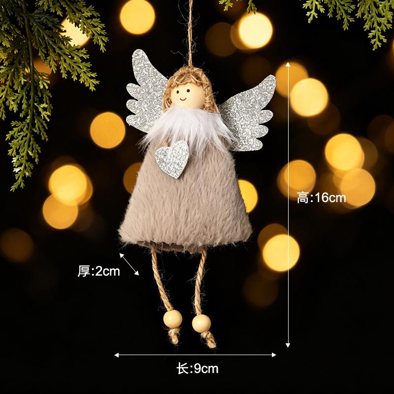 New Christmas decorative sequins pentagram Santa Claus pendant home Christmas tree decoration pendant