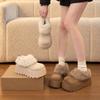 Fashion Thick-soled Heightening Velvet White Snow Boots Fluffy Shoes Women's New Winter Small Loafers Cotton Shoes