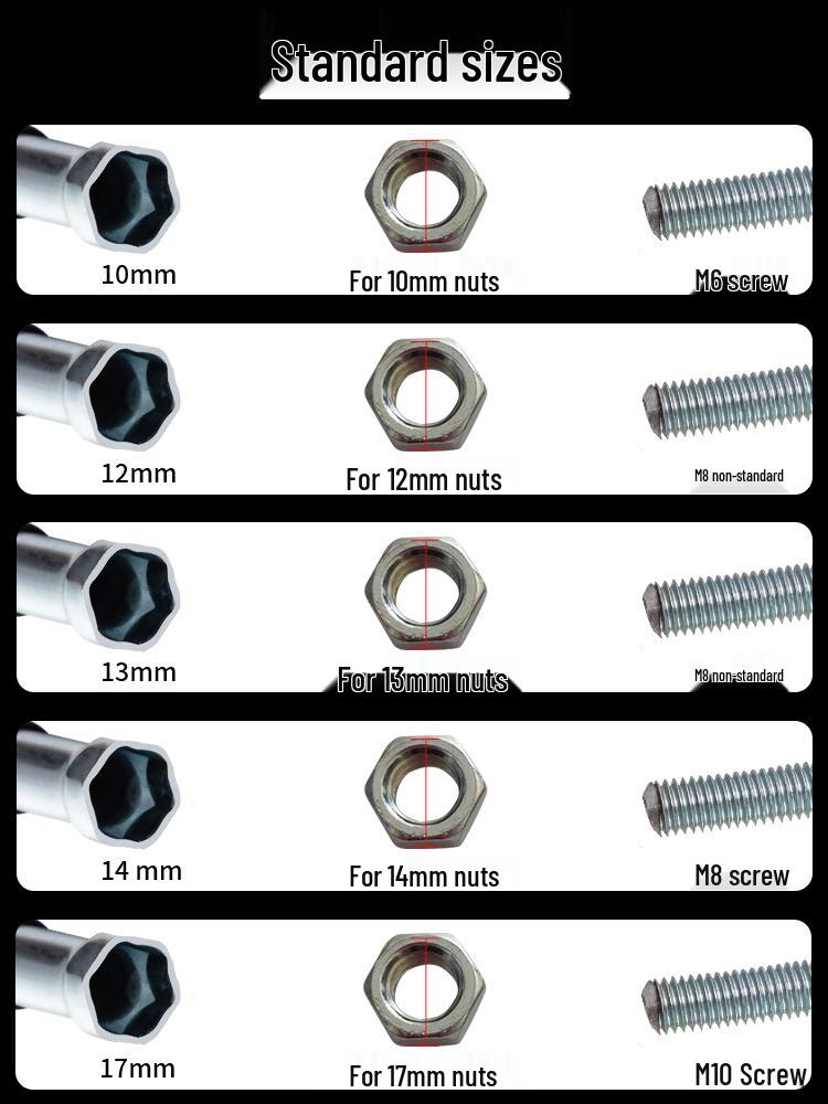 14mm Verlängerte Hohlgewinde M8 Hängebolzen mit Sechskantaufnahme für Leichtstahl-Decken Nivellierung
