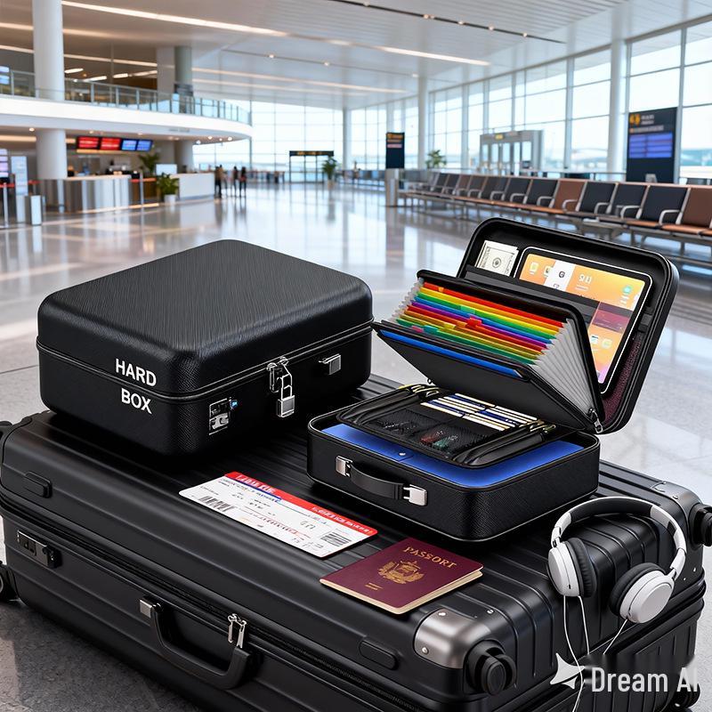 Portable Waterproof Fireproof Hard Shell Document Storage Box