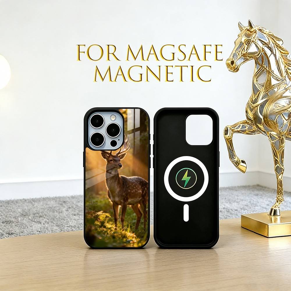 Deer  Phone Case For iPhone17,16,15,14,13,12,11 Plus,Pro Magnetic For Magsafe Wireless Charging