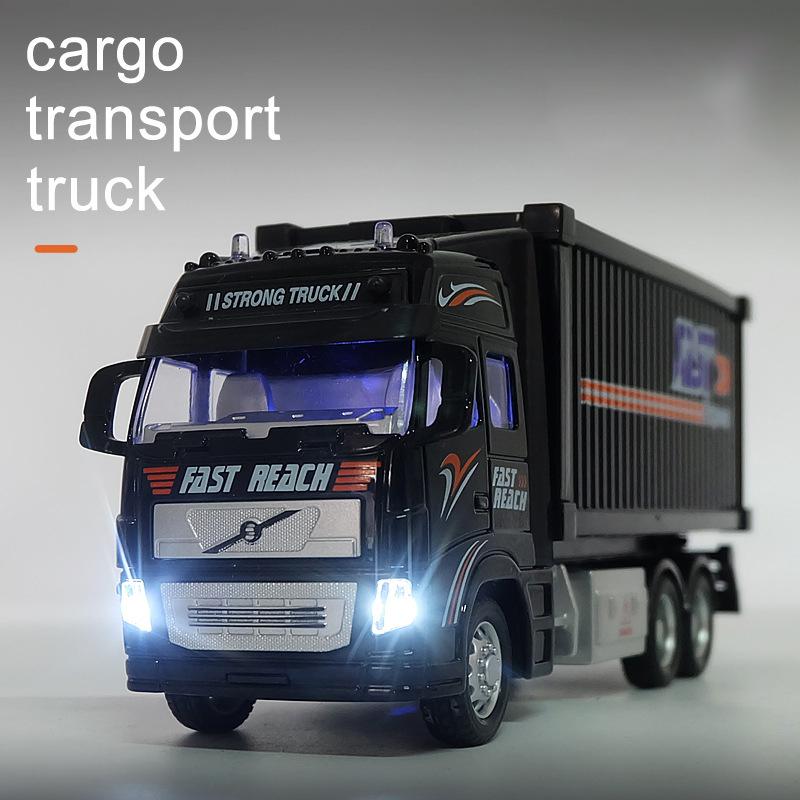 1/32 Simulations-Container-LKW Trägheits-Transportfahrzeug Baufahrzeug Kinderspielzeugauto Junge Großer LKW Rückziehauto
