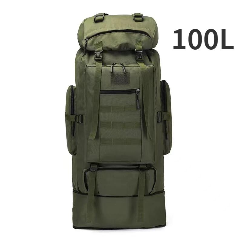 80L/100L Mountaineering Bag Climb Bag Tactical Backpacks Large Backpack Outdoors Hiking Camping Travel Bags