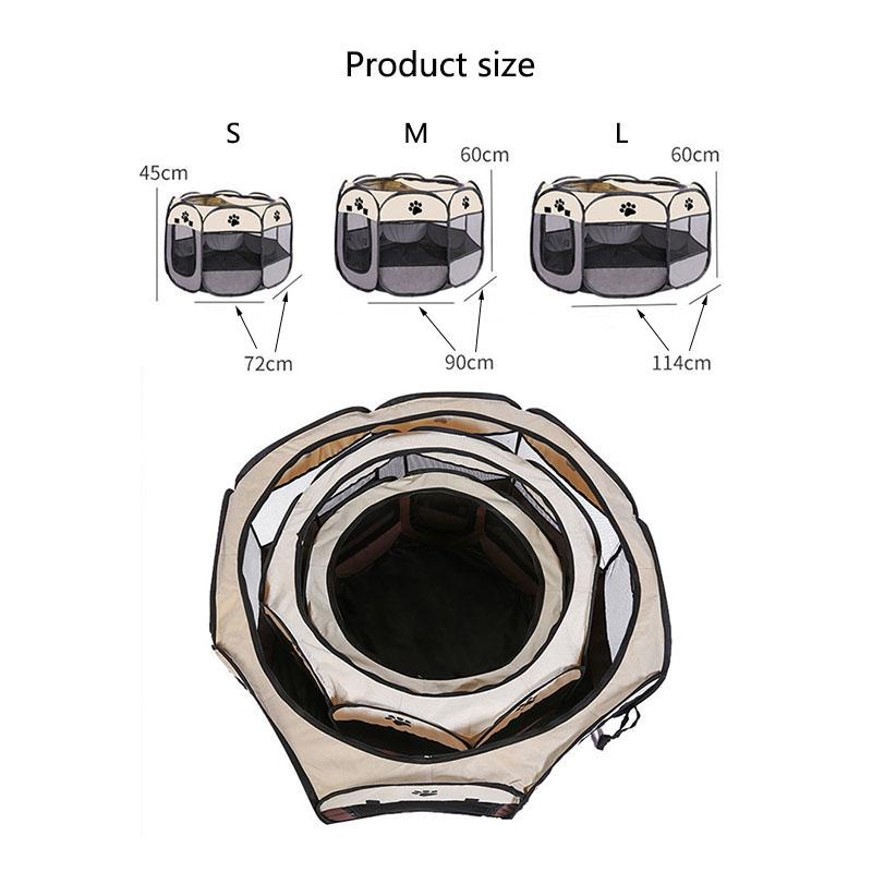 Cats and Dogs Delivery Room Pets Octagonal Cage Breathable Fence Tent Scratch-resistant Oxford Cloth Foldable Cat and Dog Nest