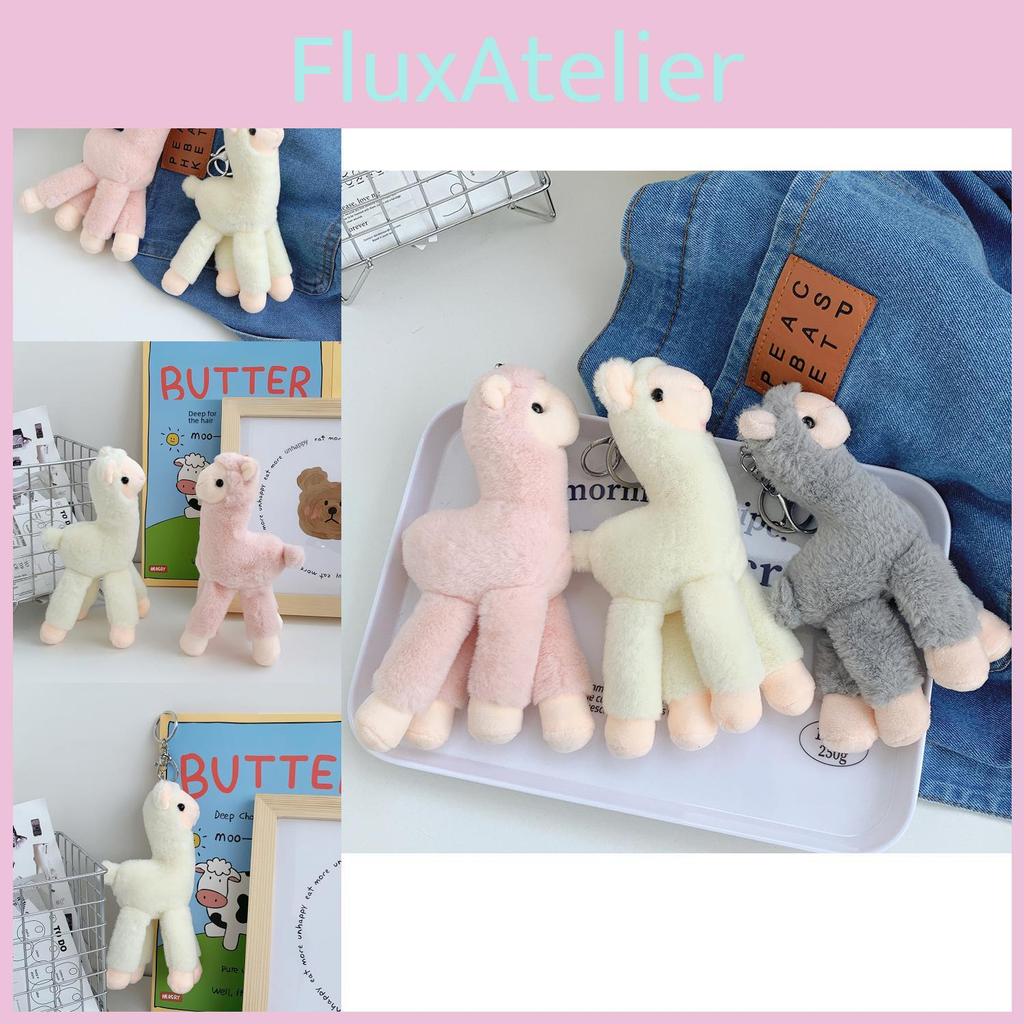 Cute Llama Stuffed Animal Keychain Premium Pp Cotton Filled Backpack Accessory