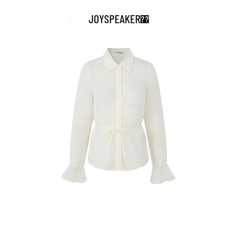 JOY SPEAKER Women s Elegant Solid Long-Sleeve Shirt M