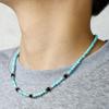 Ethnic Style Turquoise Necklace Men Texture Western Country Necklace Classic Beaded Necklace  Men