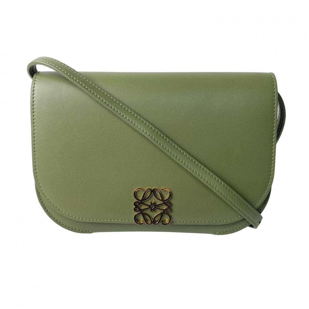 Used LOEWEShoulder Bag Green System Leather Women