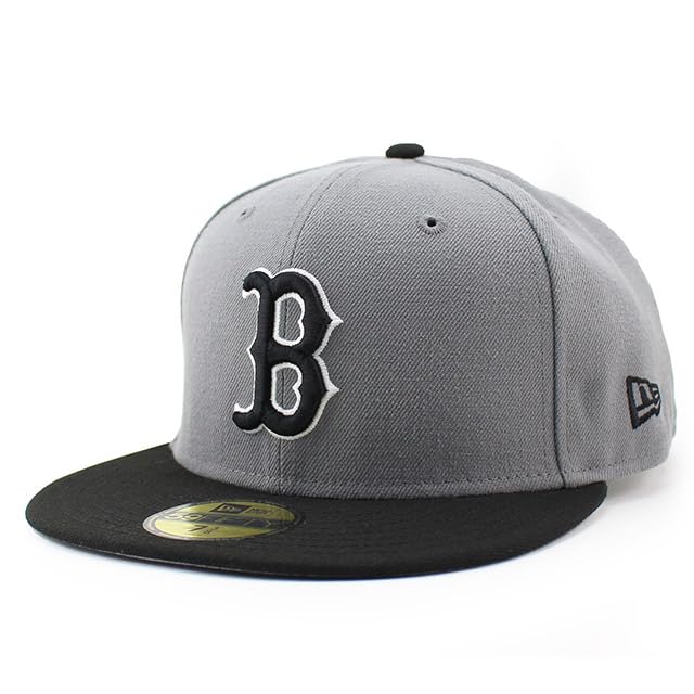 New Era 59FIFTY Boston Red Sox MLB 2T Fitted Cap in Gray and Black Team-Basic (5950) (7-1/2" (approx. 59.6cm)) [Used]