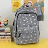 Schoolbag1011 New Plaid Printed Bow for Junior High School Girls, Versatile Large-capacity Lightweight Campus Solid-color Backpack