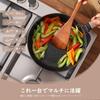 SENSARTE Deep Frying Pan 24cm, IHGas Compatible, Non-stick, PFOA-Free, Glass Lid Included, Even Heating, Stir-fry Pan, One-Year Warranty, Black
