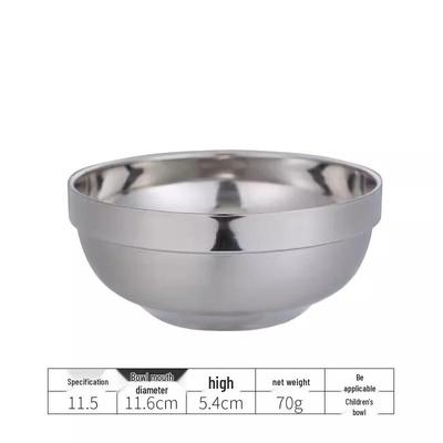 YunDuo 304 Stainless Steel Round Children's Bowl