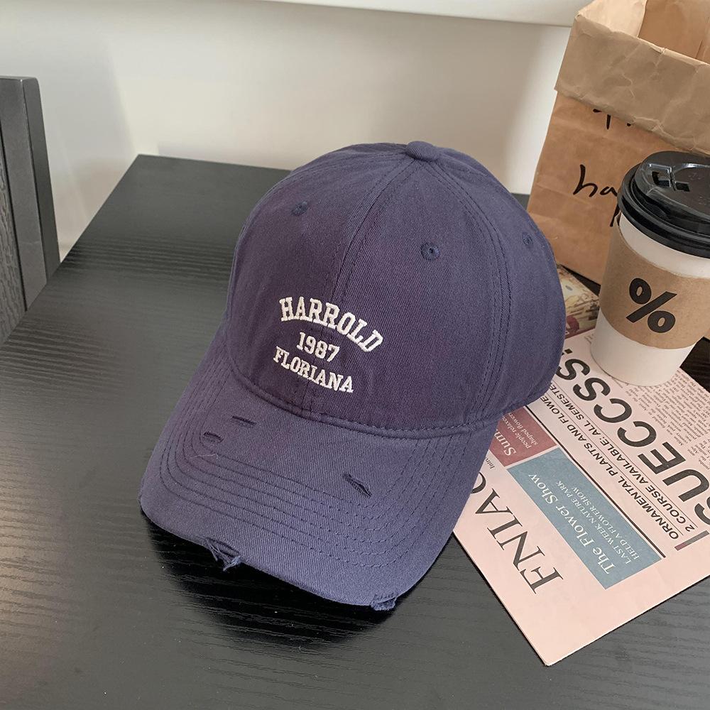 

Harrold 1987 Letter Embroidered Baseball Cap For Unisex Adults Hat Breathable Темно-синій