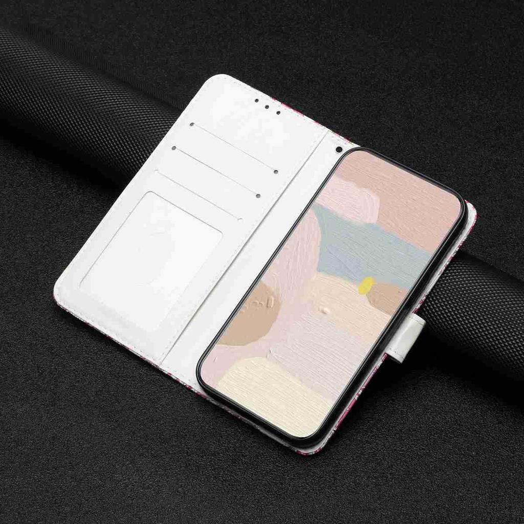 Totemblomstermønster Støtsikker Kortlommer PU-skinn Lommebok Telefondeksel for iPhone,Samsung,Huawei,Xiaomi,Moto,Tecno,Google,Nokia,Oppo,ZTE,Blackview...