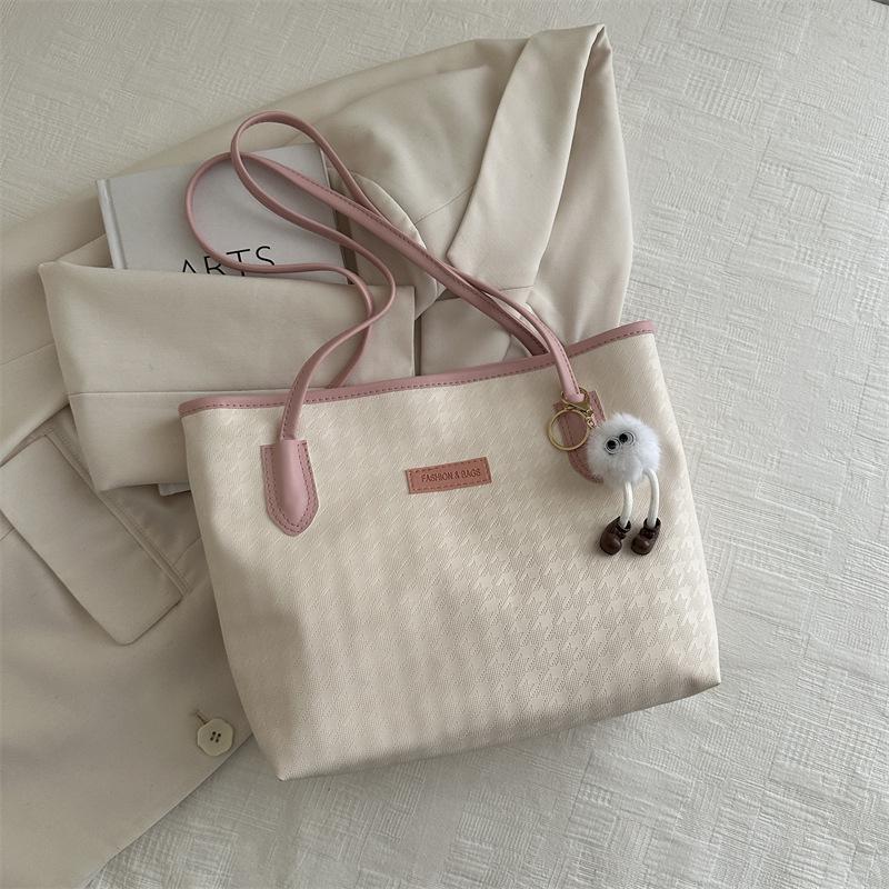 

Большая вместительная сумка для женщин 2025 года, новая сумка для отдыха и работы, сумка через плечо, продвинутая сумка для студентов колледжей No pendant розовый