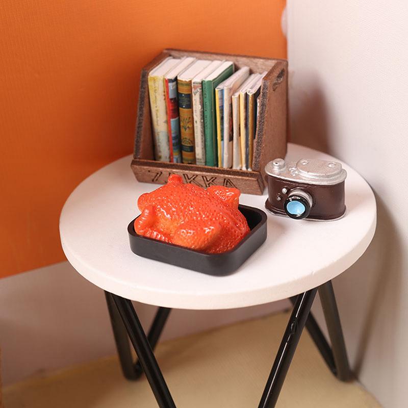 1Set 1:12 Dollhouse Miniature Roast Chicken w/Tray Food Model Kitchen Decor Toy