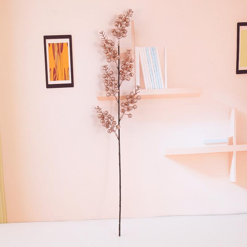 Faux Berry Christmas Flower Ornament With Sparkling Glitter Holiday Decor Home