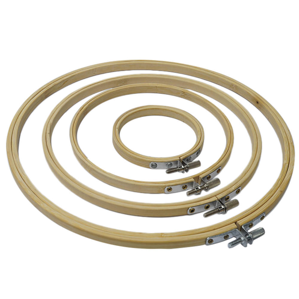  4 PCS Embroidery Hoops Frame Needlework Cross Stitch Tools Set  17/20/23/26cm