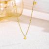 Starry Gold-Plated Sequined Clavicle Necklace: Elegant Titanium Steel Women's Accessory.