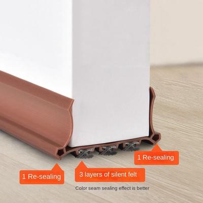 New PVC Door Seal Strip Flexible Soundproof Weatherstrip Self Adhesive Windproof Door Draft Stopper Door