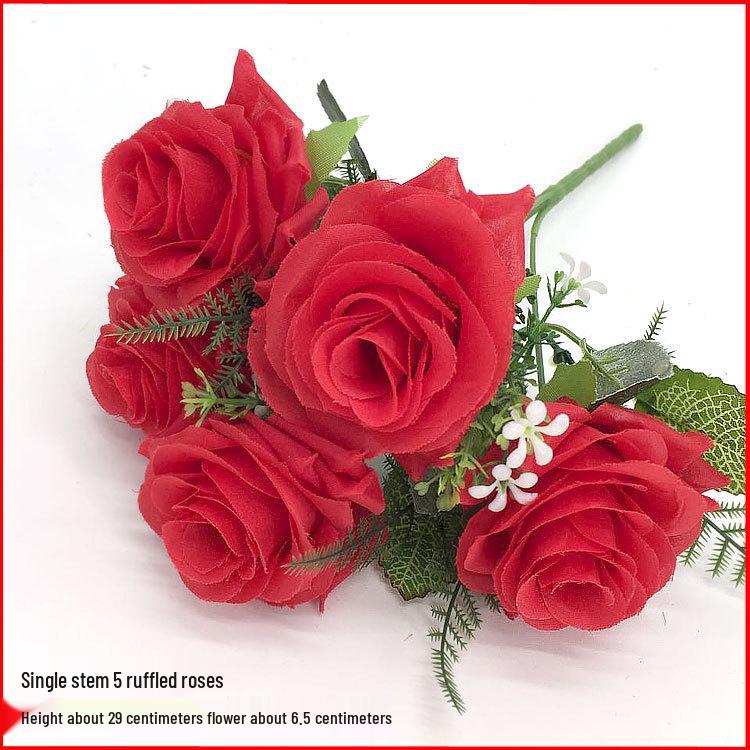 Silk Rose Flower Bouquet: Artificial Flowers for Dining, Bedroom, Living Room Decor and Creative Ornament Figurines.