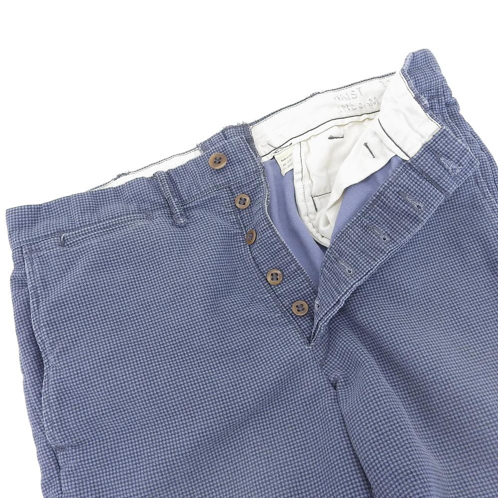 RRL Men's Blue Block Check Button Fly Pants, Size 32x30 Bottoms 32x30 blueUsed