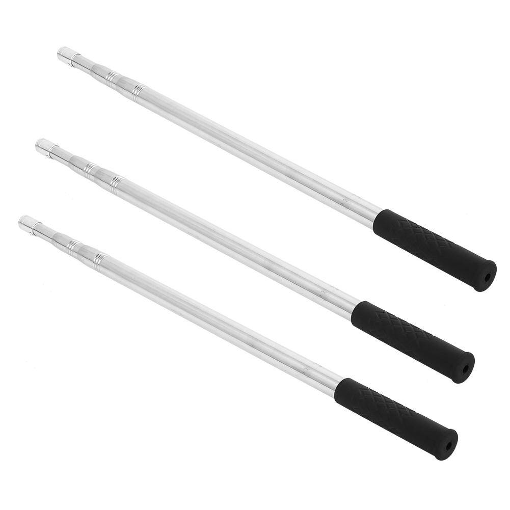 3Pcs 8mm Stainless Steel Harpoon Rod Diddle Net Stick Fishing Tackle 1.5M Length Three Sections