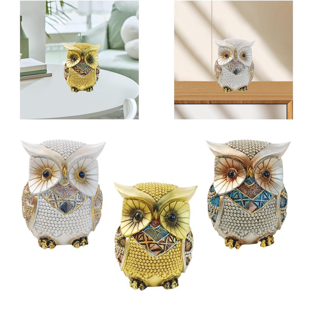 Owl Statue Miniature Owl Figurine Bedroom Yard Desk Multipurpose Display Wedding