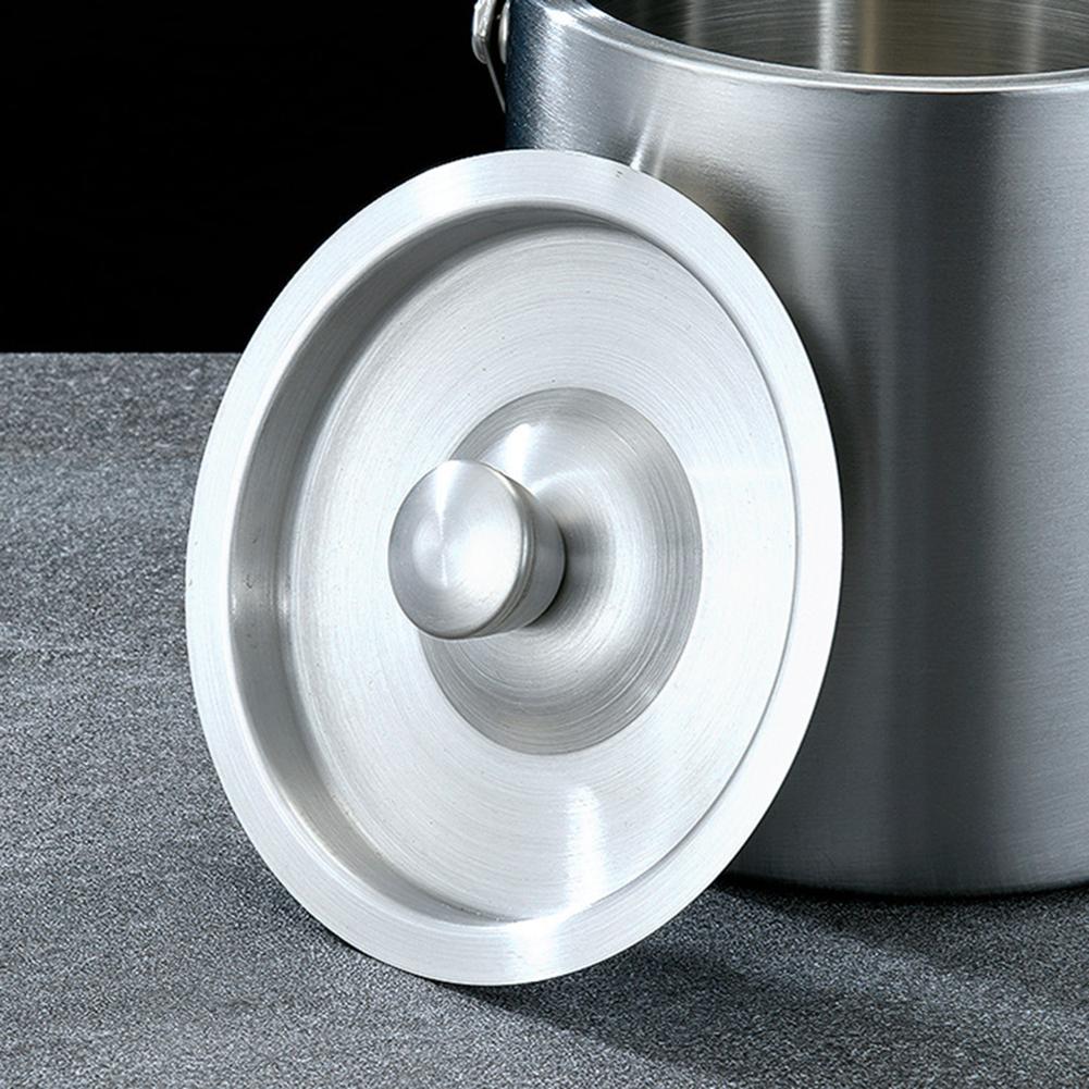 Double Wall Stainless Steel Insulated Ice Bucket Insulated Chilling Ice Bucket Great for Home Bar Chilling Beer Champagne Wine