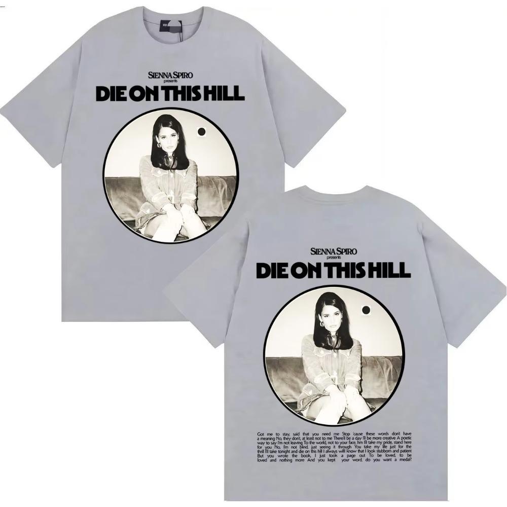 

Sienna Spiro Double Sided Print Graphics Tshirt Mens Women Aesthetic Crewneck Short Sleeve Loose Tops Teenager 3XL